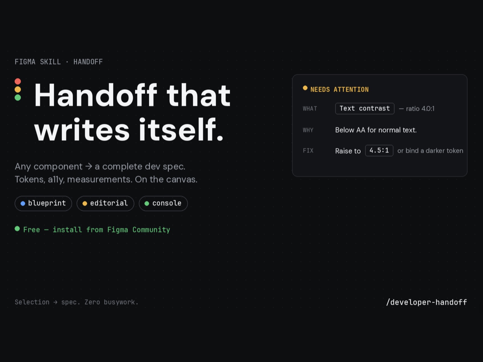 Developer Handoff cover